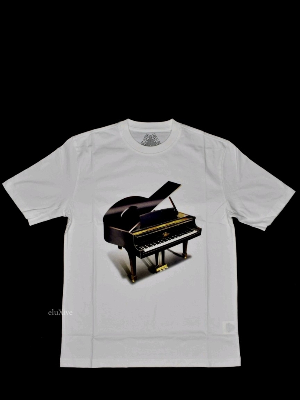 Palace White Graphic Tee with Grand Piano Print